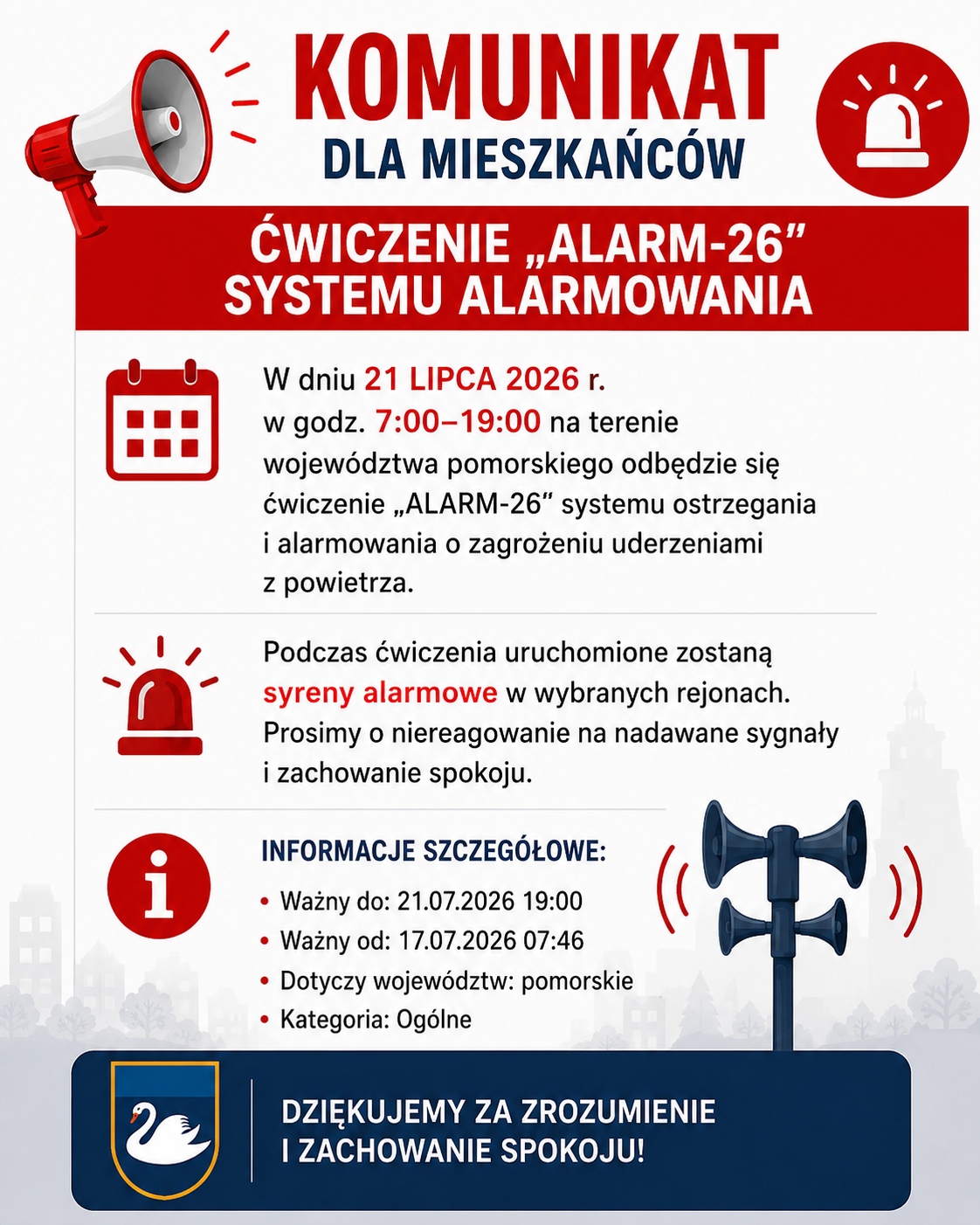 KOMUNIKAT DLA MIESZKAŃC&Oacute;W