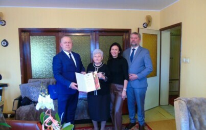 Zdjęcie do Jubileusz 90-tych urodzin Pani Urszuli Herbasz z Borowiny