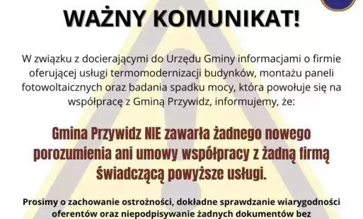 WAŻNY KOMUNIKAT 