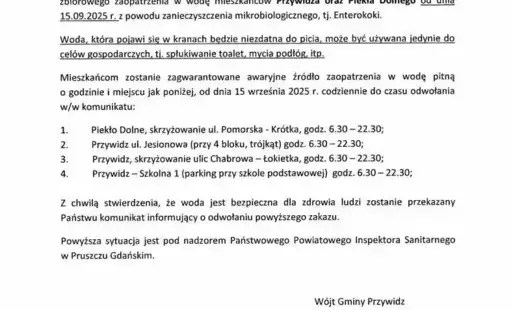 Punkty zaopatrzenia w wodę pitną 