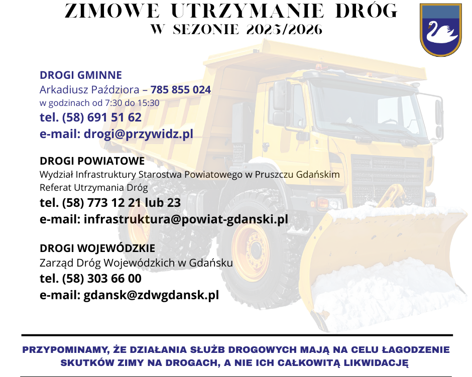 INFORMATOR Zimowe utrzymanie dróg gminnych w sezonie zimowym 2025/2026