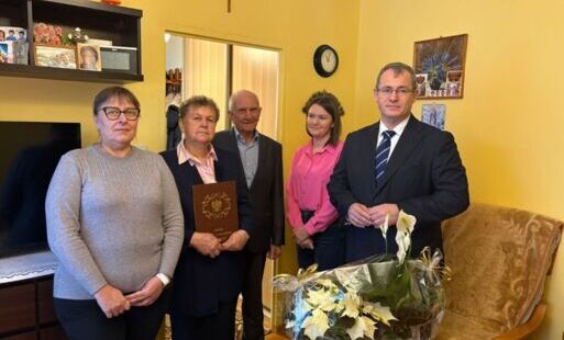 Jubileusz 60-lecia pożycia małżeńskiego Państwa Ireny i Bernarda Gachowskich z Przywidza  