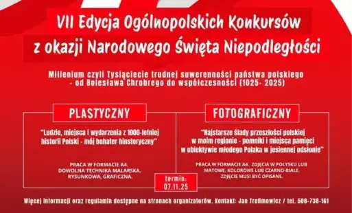 VII Edycja Ogólnopolskich Konkursów z Okazji Narodowego Święta Niepodległości
