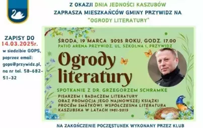 Zdjęcie do OGRODY LITERATURY - spotkanie z dr. Grzegorzem Schramke 