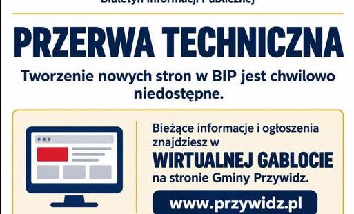 Komunikat dotyczący Biuletynu Informacji Publicznej